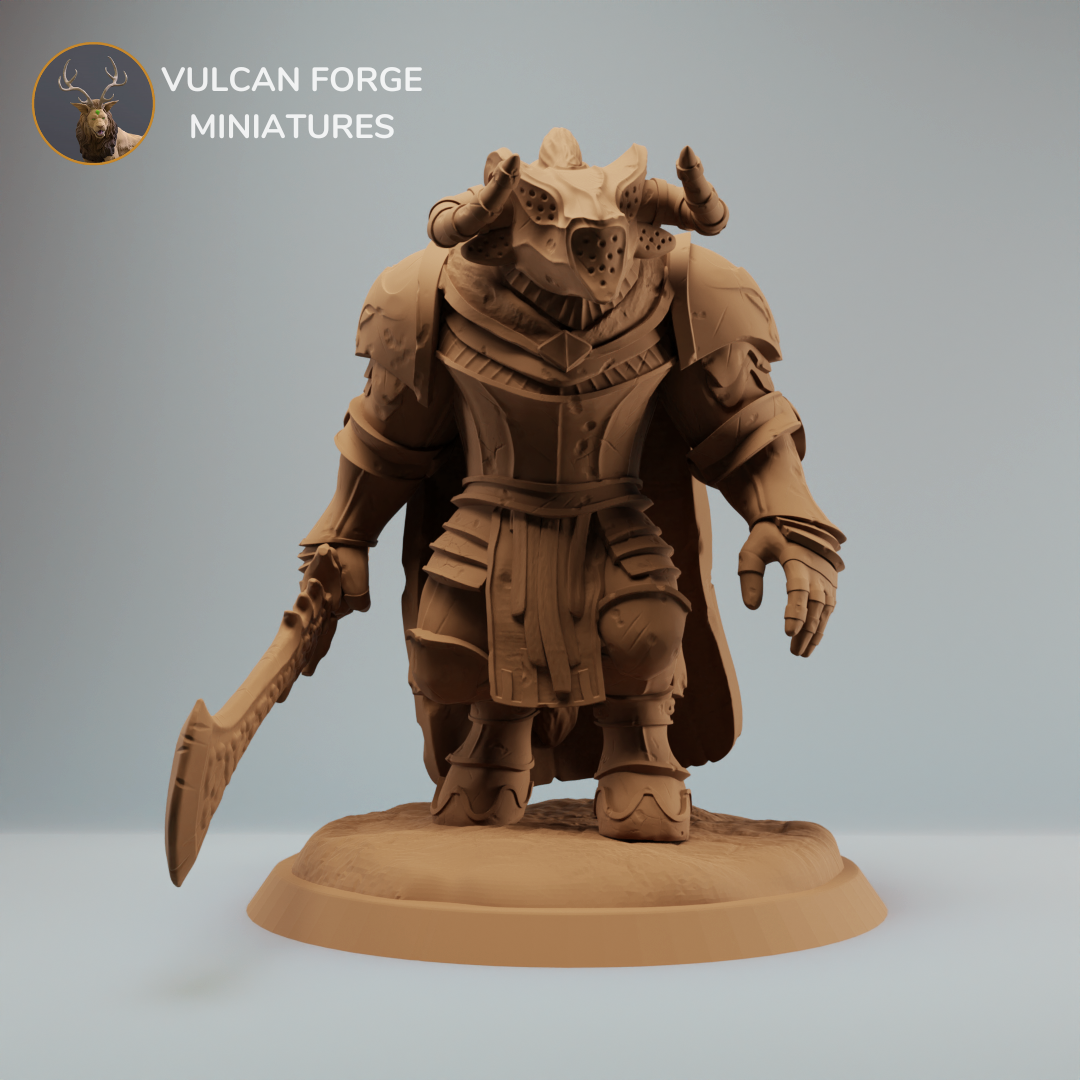 Minotaur paladin, minotaur warrior with sword - Pre supported